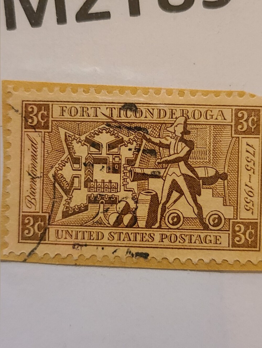 Vintage Fort Ticonderoga Postage Stamp 3 Cent Collectible - Picture 4 of 5